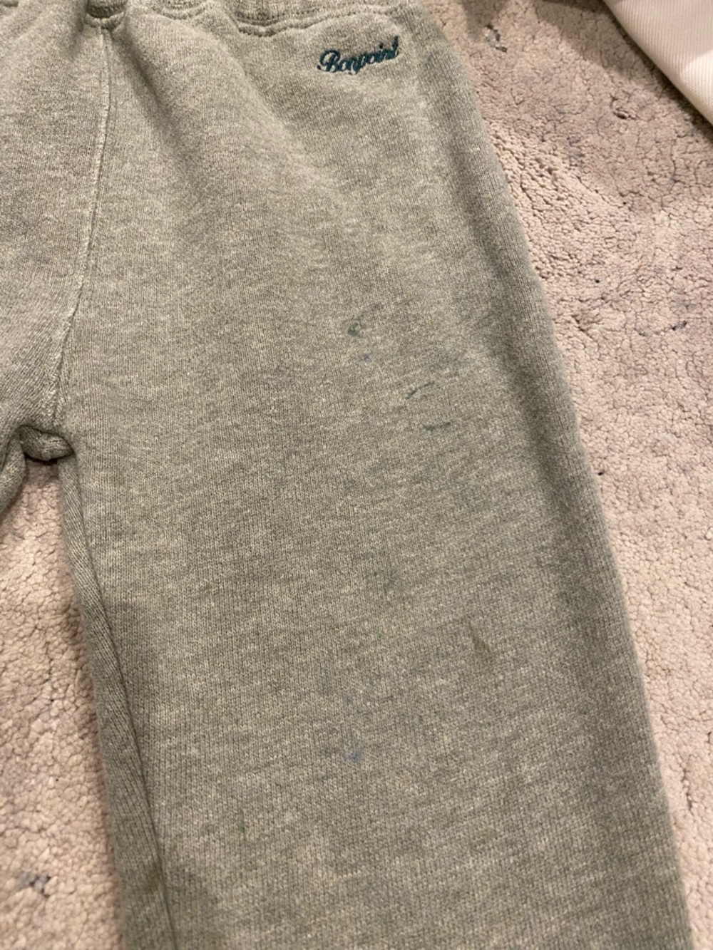 BONPOINT Embroidered Drawstring Joggers in Olive - Picture 3 of 4